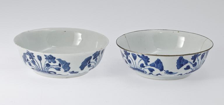 SKÅLAR, 2 st, porslin, Kina 1800-tal.