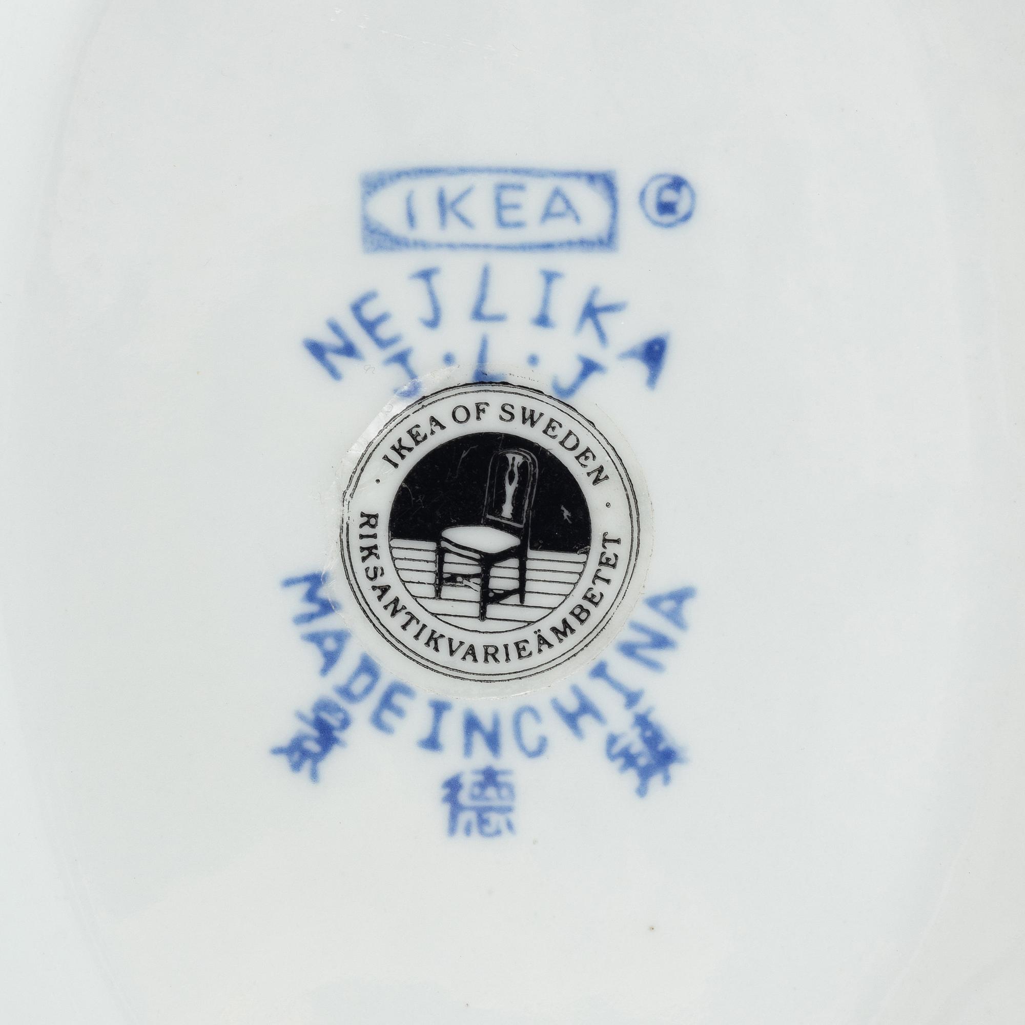 A 'Nejlika' porcelain tureen with cover, from IKEAs' 18th century series, 1990's.