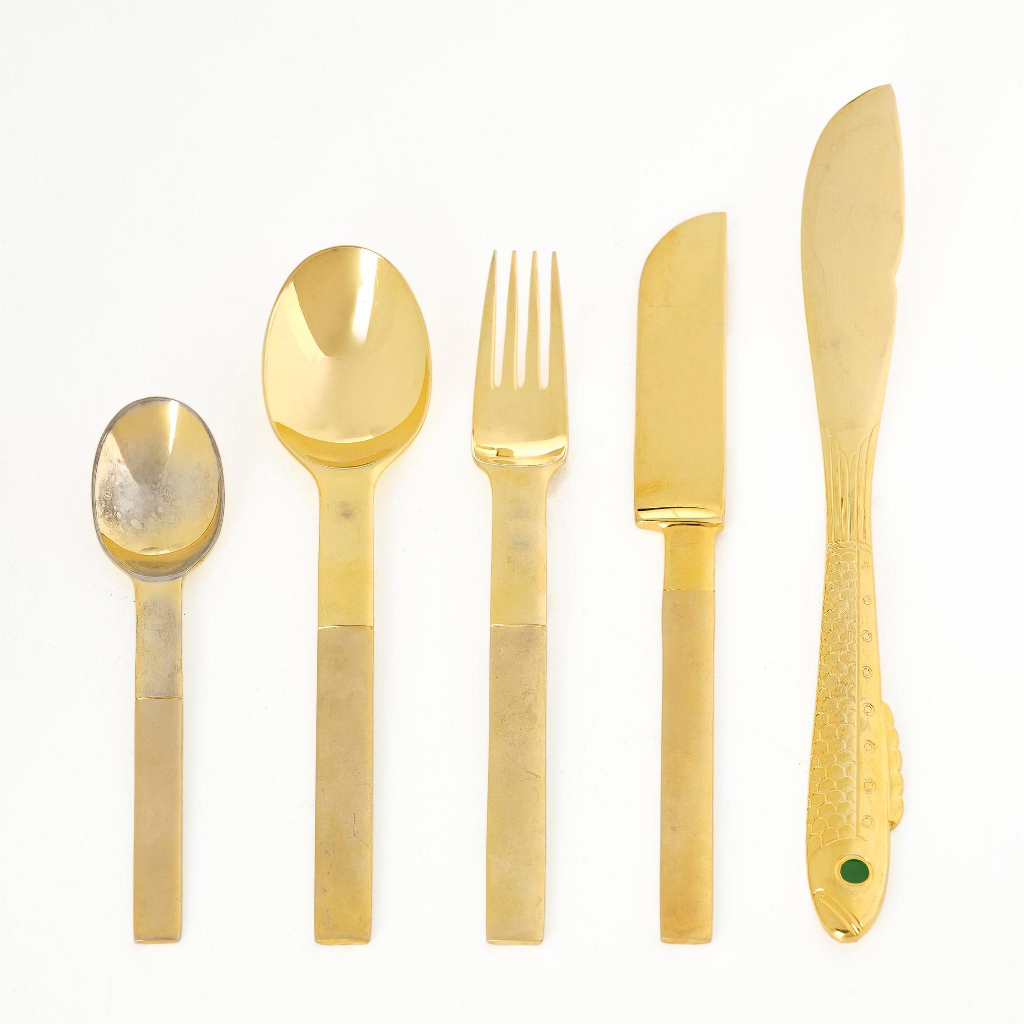 Karin Björquist, Gunnar Cyrén & Ingrid Dessau, a 316-piece “Nobel” service, comprising porcelain, cutlery, glassware and napkins.