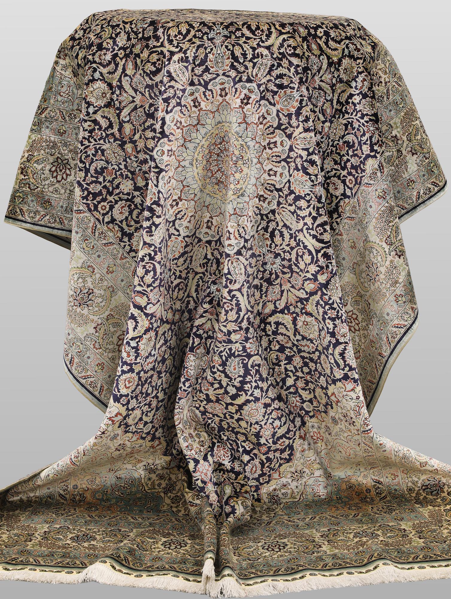 Rug, Oriental silk, 275 x 185 cm.