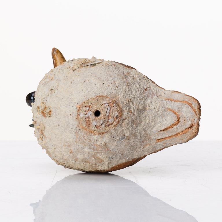 Tyra Lundgren, a stoneware sculpture of a bird, own workshop, 1978.