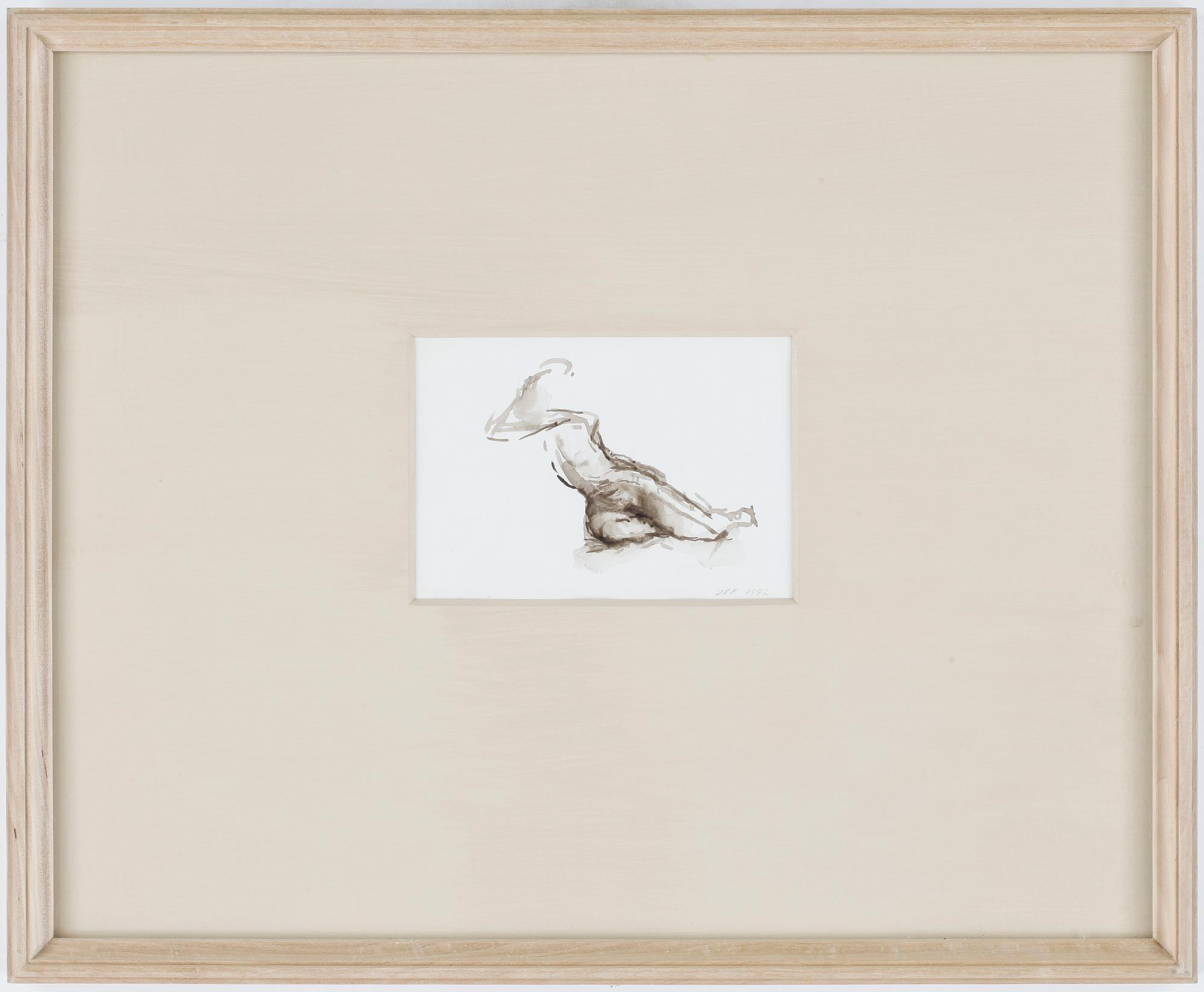 JOHN-E FRANZÉN, tuschlavering, sign o dat 1992.