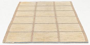 Märta Måås-Fjetterström, a carpet, 'Rutig vit halvflossa', knotted pile in relief, c 196 x 132,5 cm, signed AB MMF.