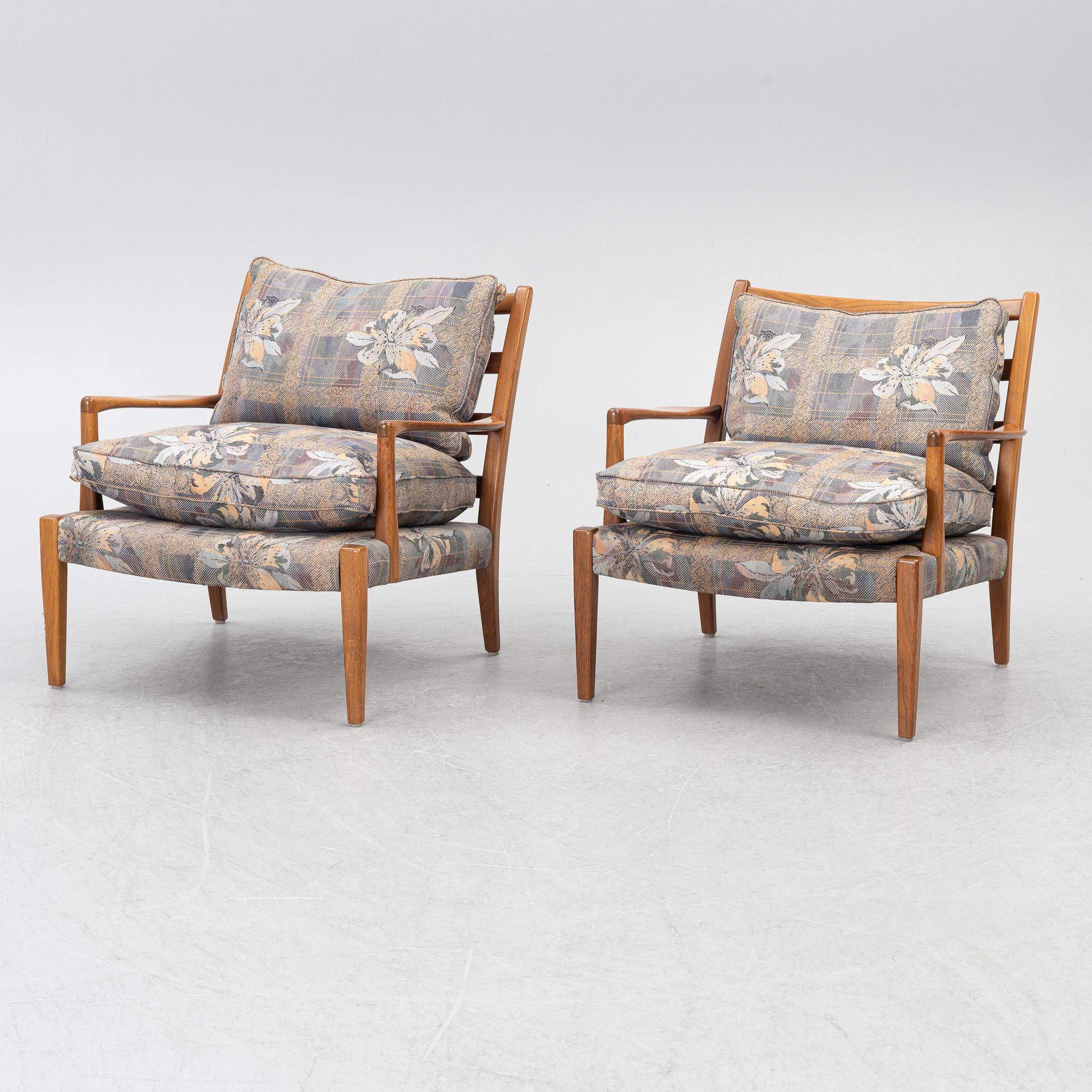 Arne Norell, fåtöljer, ett par, "Löven", Norell Möbler.