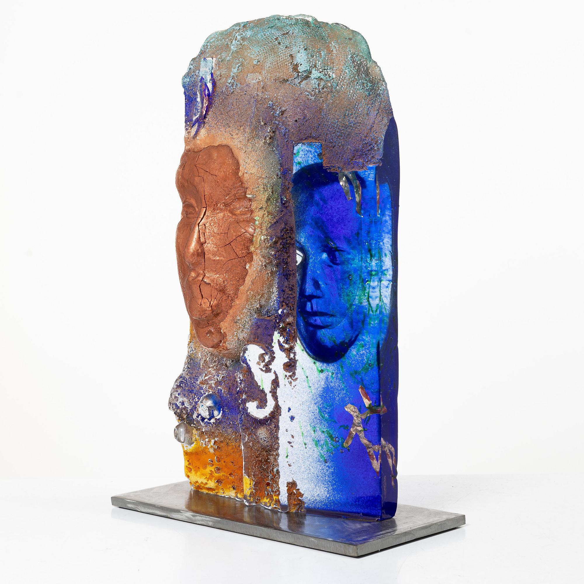 Björn Ekegren, a unique glass sculpture, Sweden, signed.