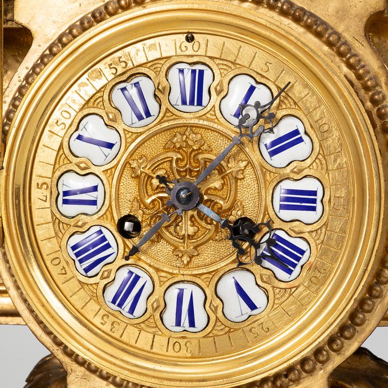 A large mantle clock, France, second half of the 19th century.