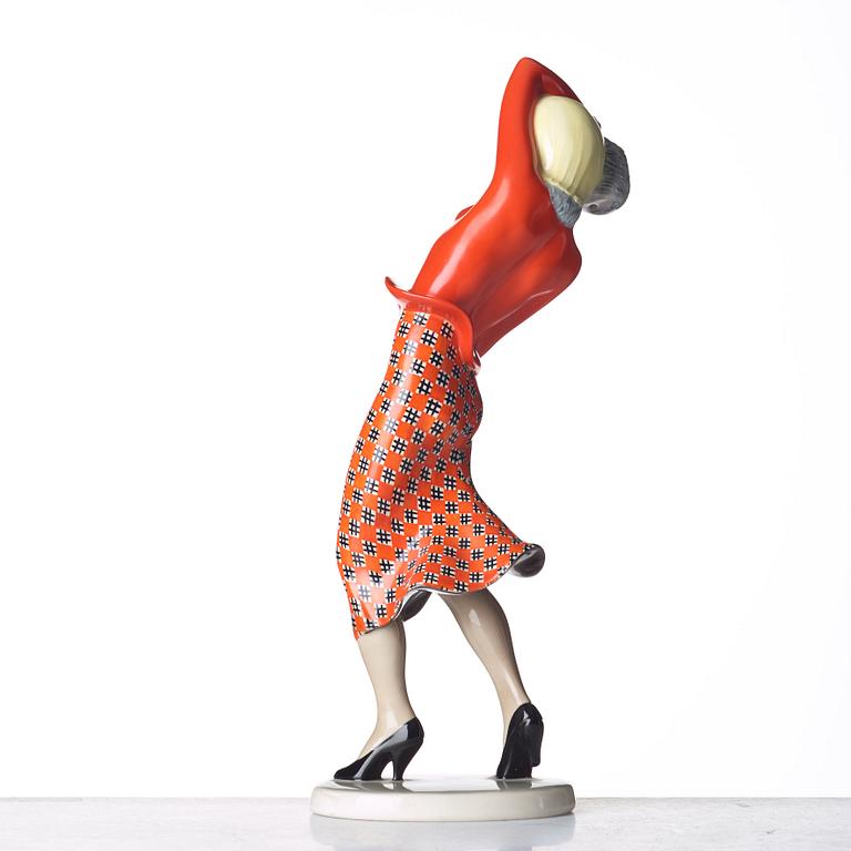Helen König Scavini, figurin "Colpo di vento", n. 363, Lenci, Italien 1930-tal.