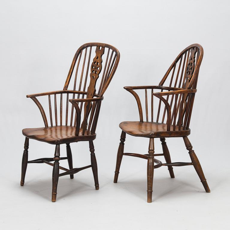 Four 'Windsor-chairs turn of 20th century.