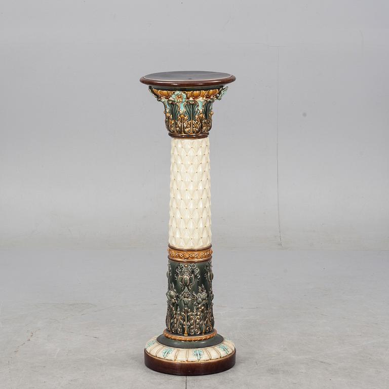 PIEDESTAL, majolika, Rörstrand, 1800/1900-tal.