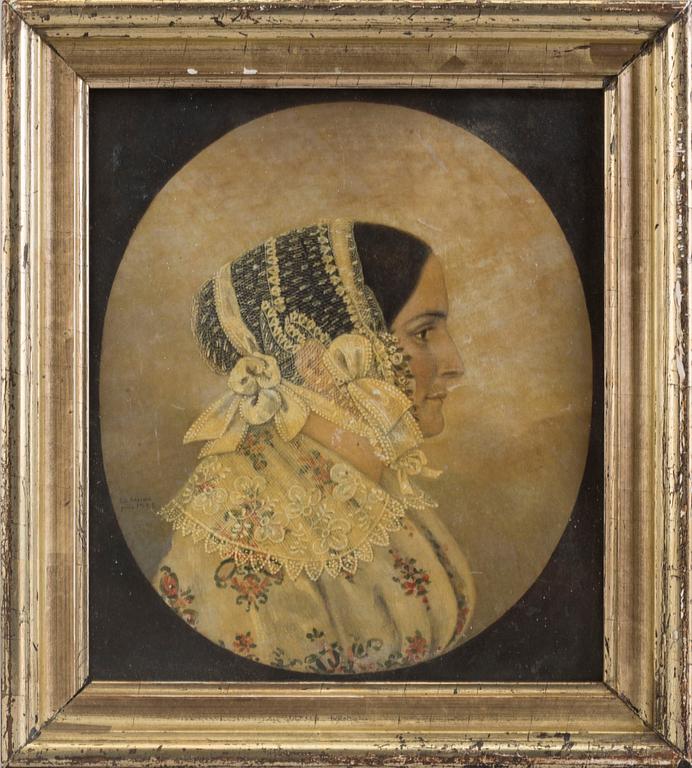 ERIK LE MOINE, mixed media, signed and dated 1843.