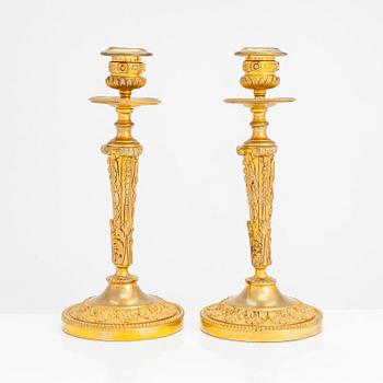 A pair of candlesticks, circa 1900.