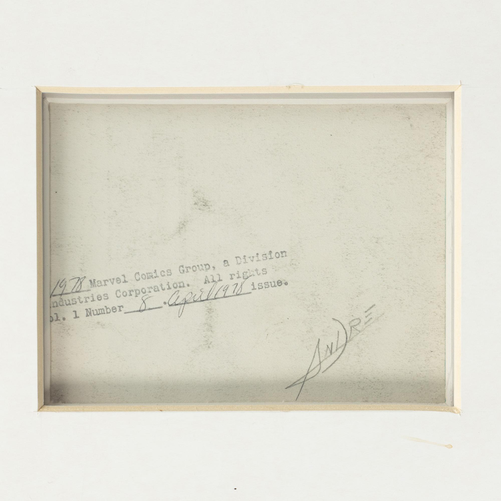 Marvel, "Human Fly", orginalteckningar, 1978.