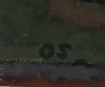 Olle Skagerfors, oil on canvas laid on panel, signed wit monogram.