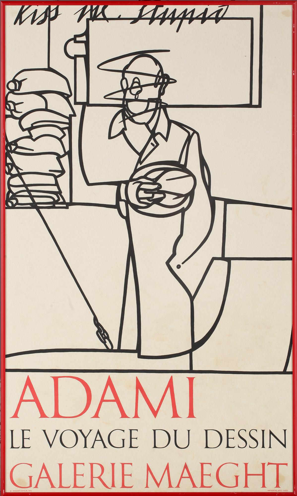 AFFISCH, Valerio Adami, Galerie Maeght, daterad 1975.