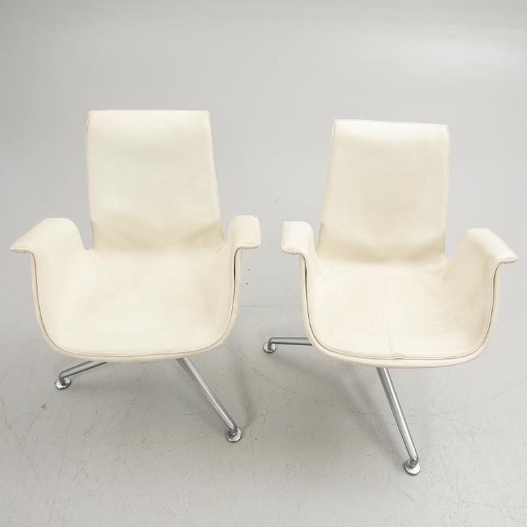 Preben Fabricius & Jørgen Kastholm, Chairs, a pair, "Tulip 6727", Walter Knoll, 20th century.