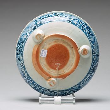A blue and white censer, Qing dynasty, 18th Century.