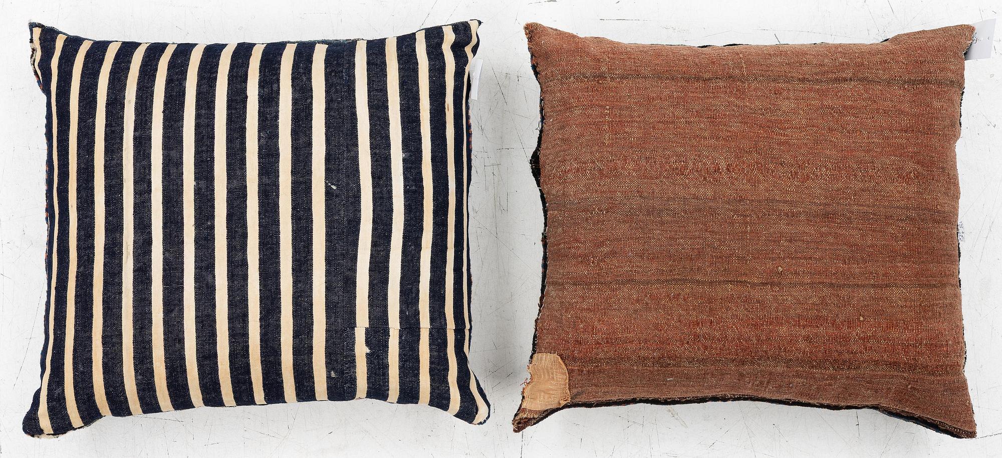 a pair of bags/cushions, Gendje, South Caucasus, c. 50 x 58 cm.