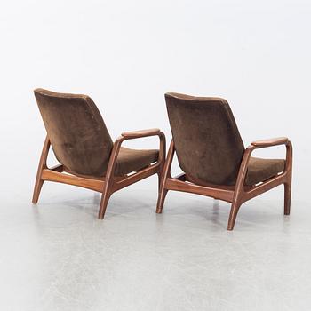 A pair of ARMCHAIRS, mid/first half of the 20th century.