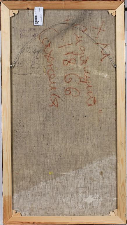 OKÄND KONSTNÄR, olja på duk. Ryssland. Sign a tergo.