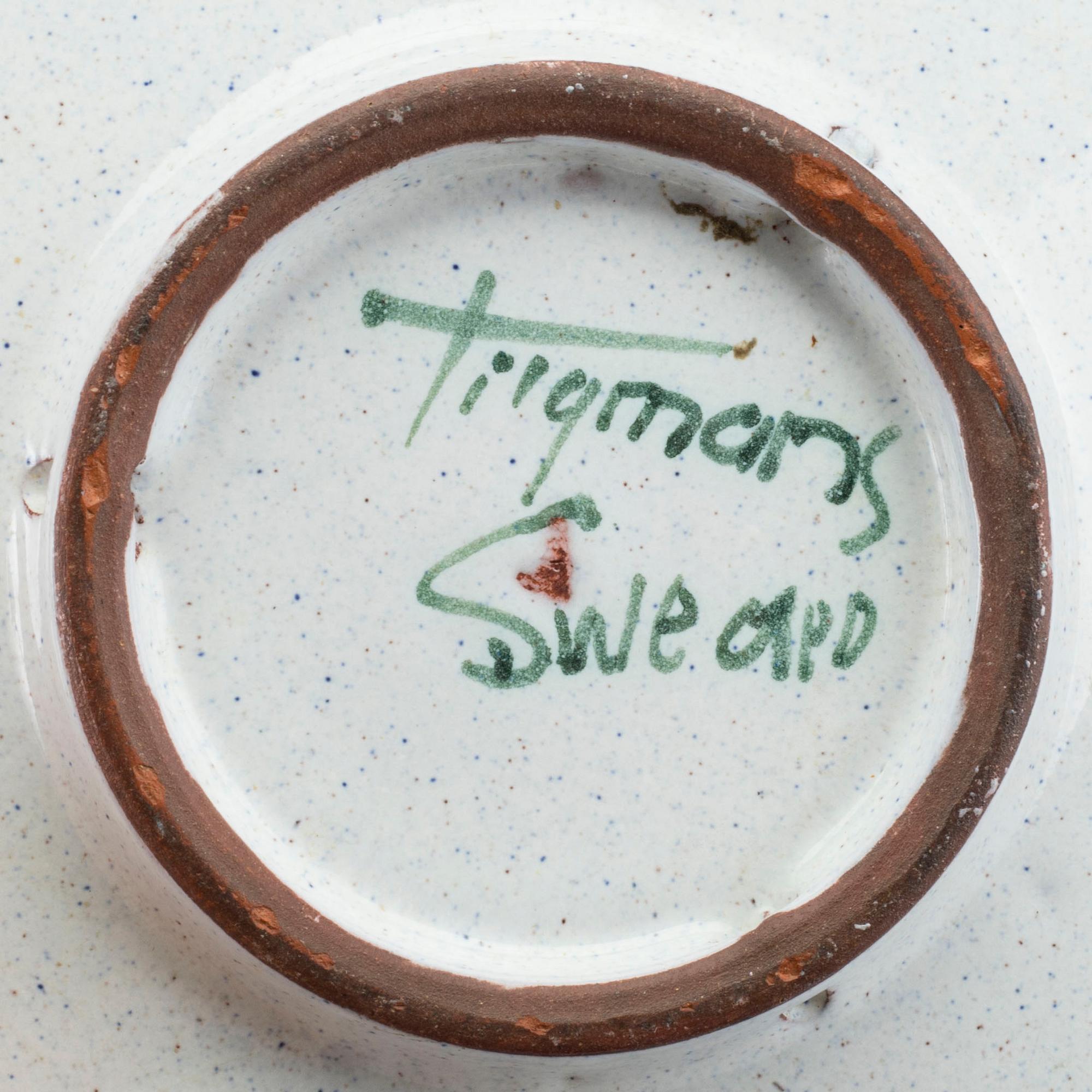 TILGMANS, keramik, 3 delar, 1900-talets mitt.