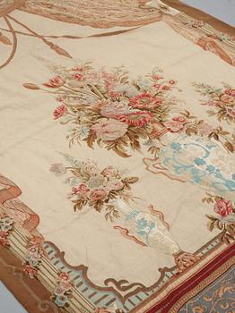 VÄVD TAPET, gobelängteknik, "Palatsinteriör", ca 314,5 x 185,5-186,5 cm, Aubusson sannolikt, 1800-talets andra hälft.