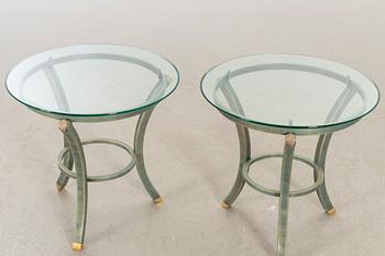 A PAIR OF SIDE TABLES BY PIRRE VANDEL PARIS.