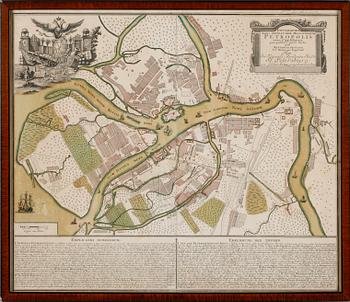 KARTA, kopparstick, Petropolis, Seutter 1744.