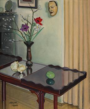 662. Einar Jolin, Still life with anemones and willow.