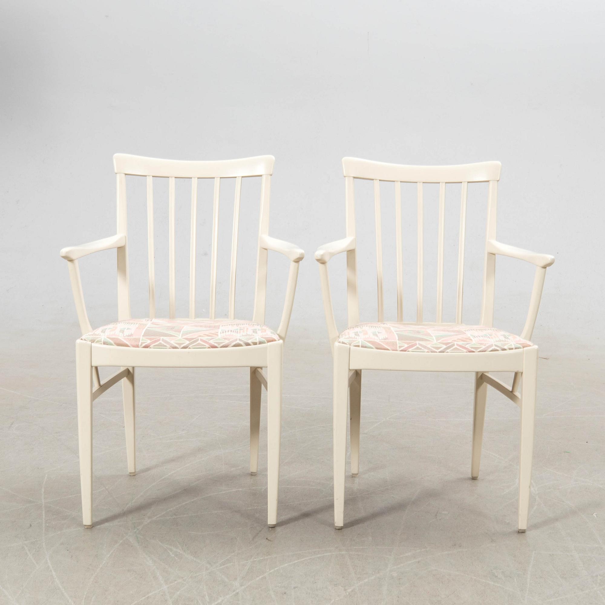 Carl Malmsten, armchairs, a pair, "Herrgården", Åfors Möbelfabrik, late 20th century.