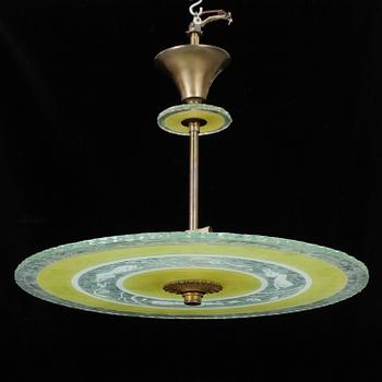 TAKPLAFOND, 1920/30-tal. Höjd: 43. Diameter 61 cm.