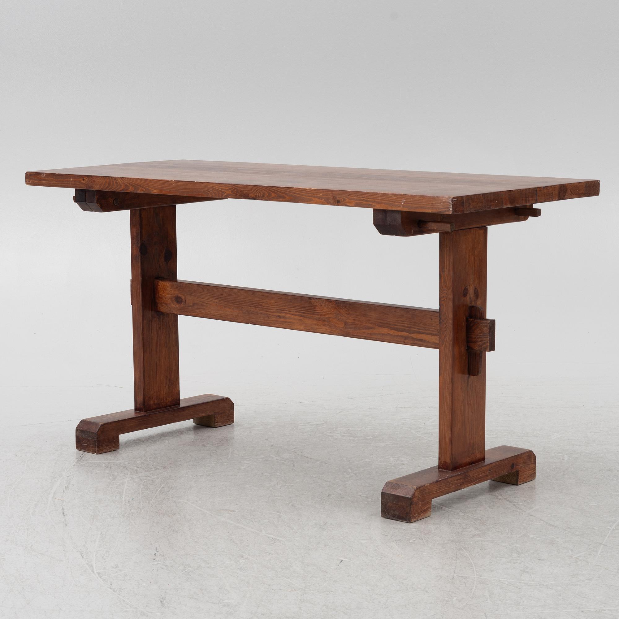Carl Malmsten, A stained pine table, 20th century.