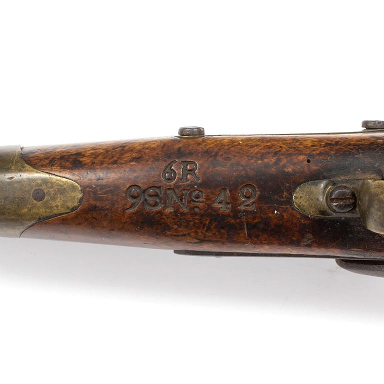 A percussion pistol with loose barrel Sweden m/1850.