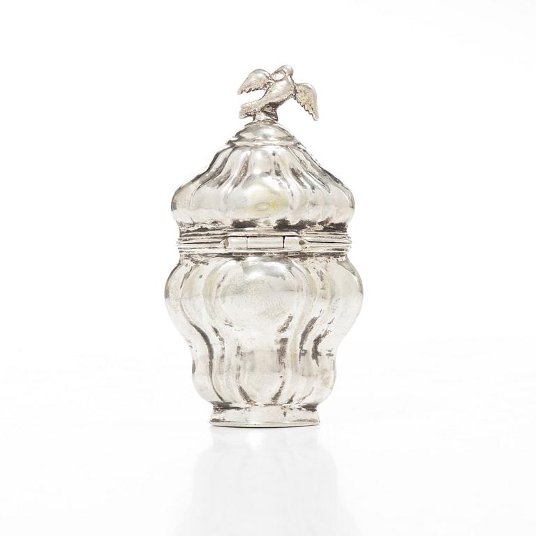 Scent box, silver, mark of Poul Jensen Theilgaard, Odense, Denmark (active 1795-1820).