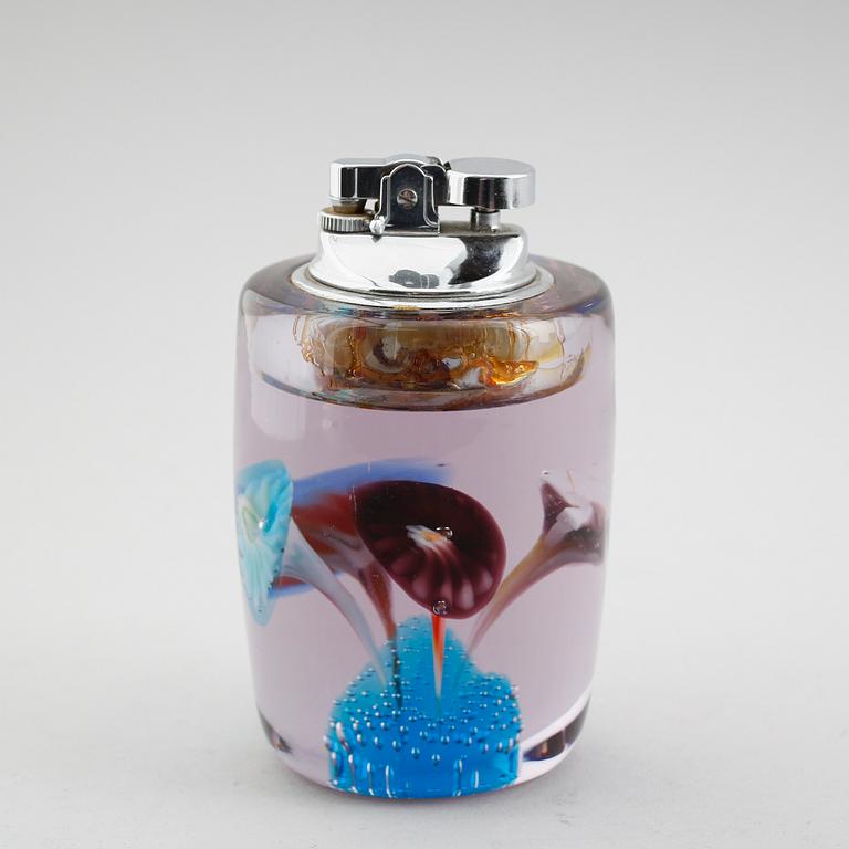 CIGARETTÄNDARE, glas, Murano, 1900-talets mitt.