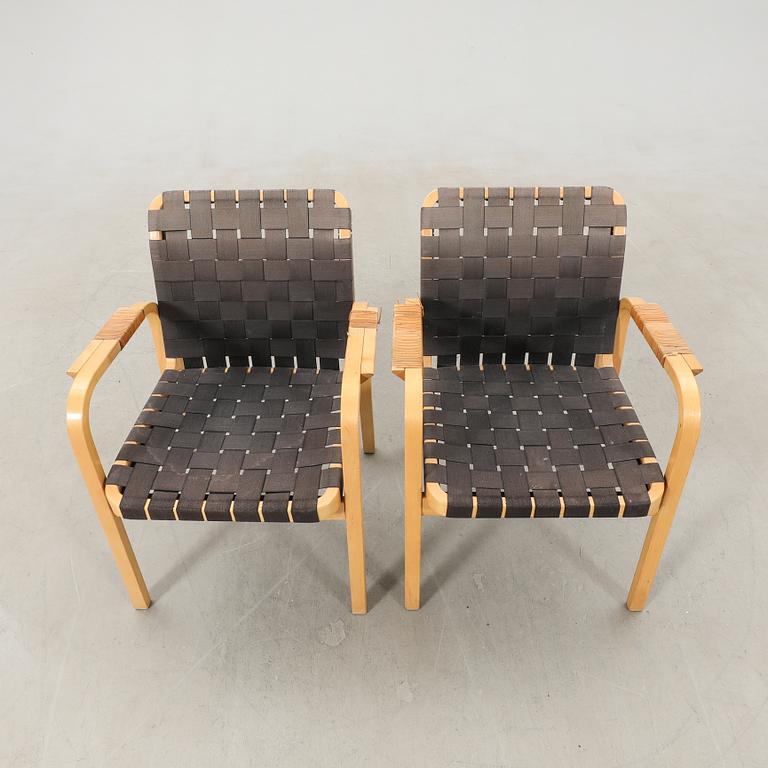 Alvar Aalto, a pair of armchairs model number 45, Finland, late 20th century.