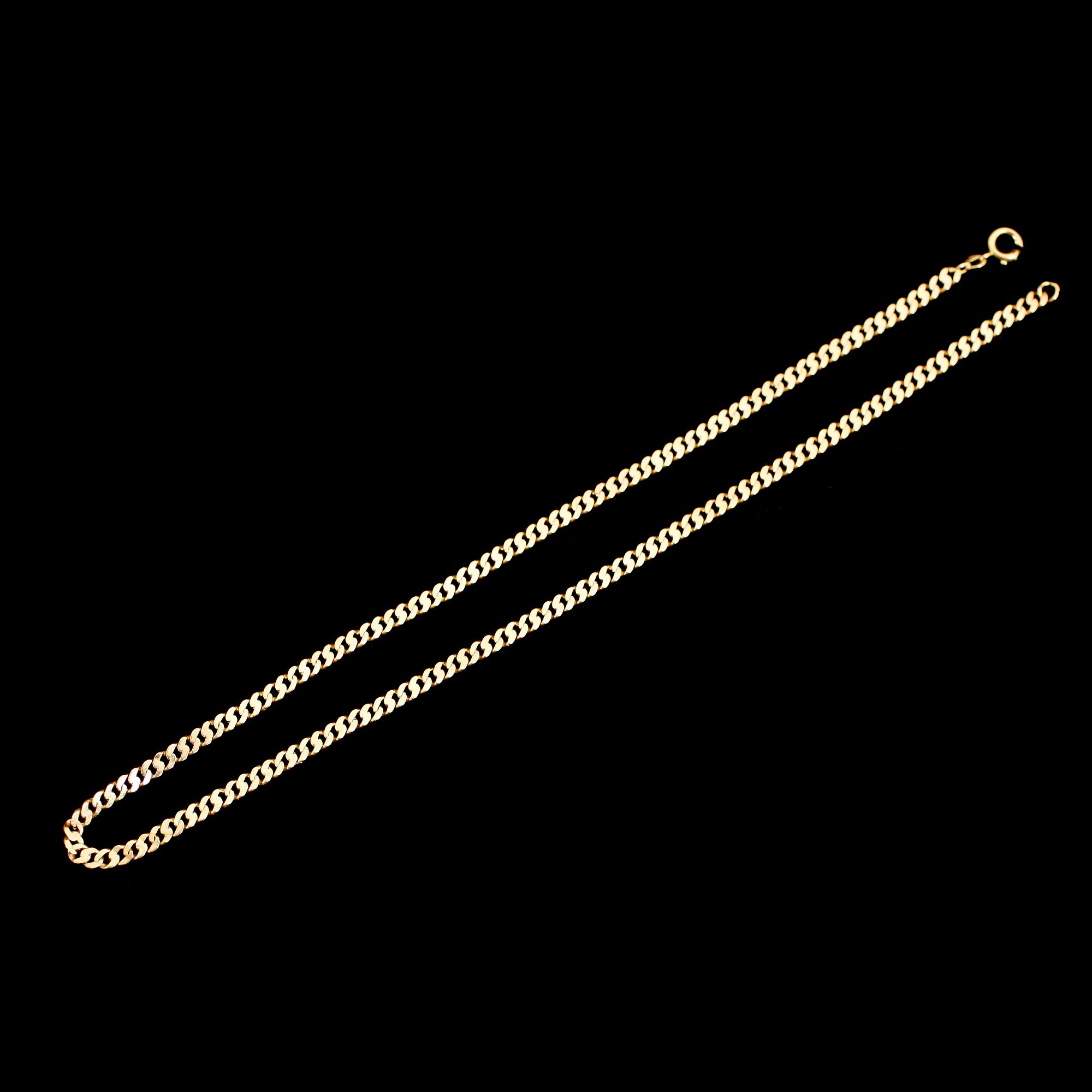 HALSBAND, 18 k guld, kedjelänk. Vikt ca 12 gram.