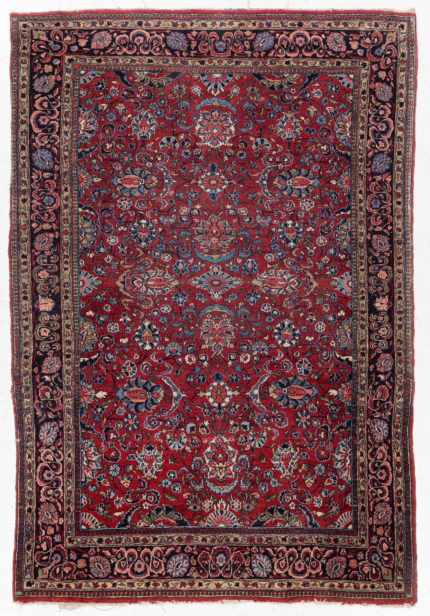 A Kashan rug, c. 208 x 138 cm.