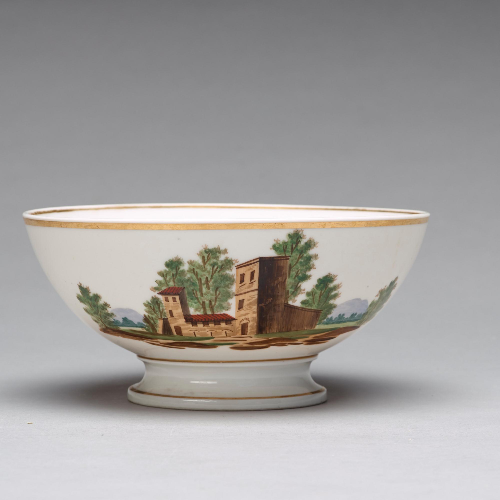 KAFFE och TESERVIS, 18 delar, porslin. Frankrike, Empire, tidigt 1800-tal.