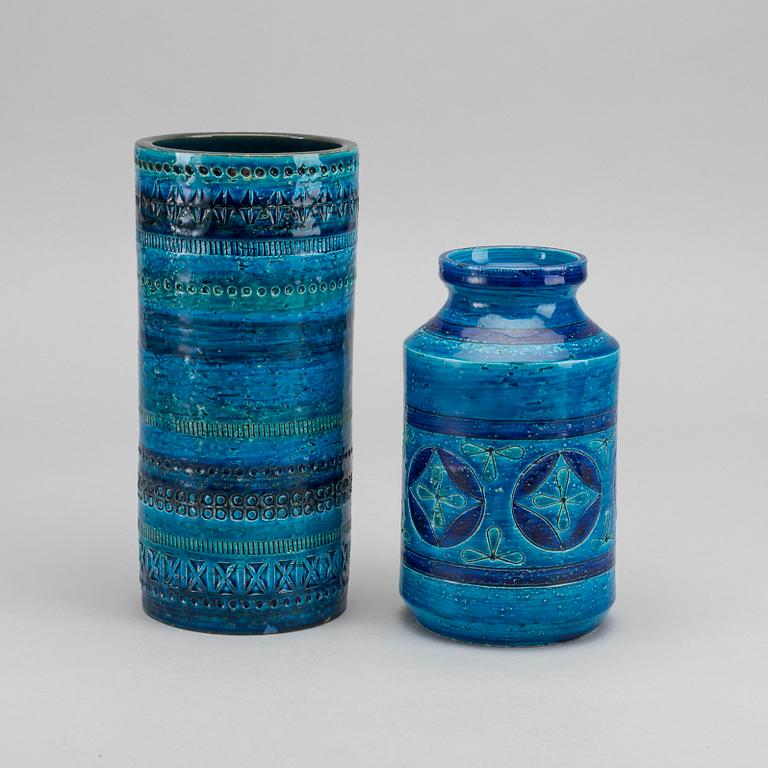 BITOSSI, 4 st, keramik, "Rimini Blue", Aldo Londi, Bitossi, 1900-talets andra hälft.