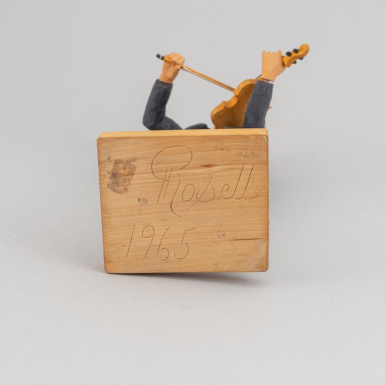 HERMAN ROSELL, sculpture, wood, signed and dated 1965.