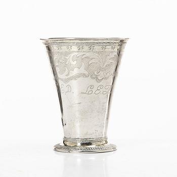 A Swedish Rococo silver beaker, mark of Elias Noreus, Östhammar 1760.