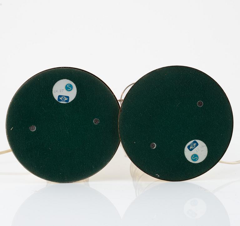 A pair of table lamps, Kosta El-Armatur, late 20th century.