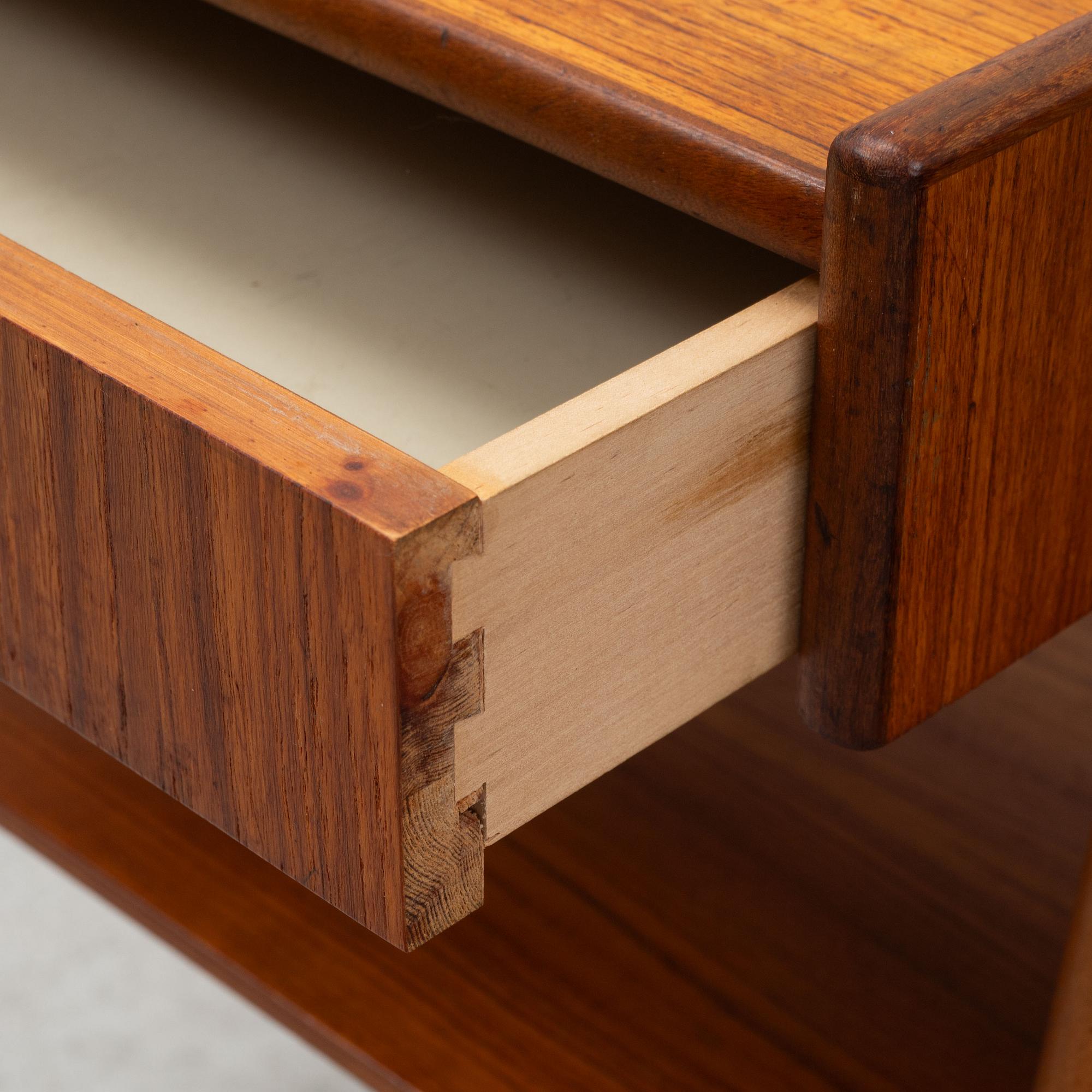 A pair of bedside tables, Carlströms & Co Möbelfabrik, Bjärnum, 1950's/60's.