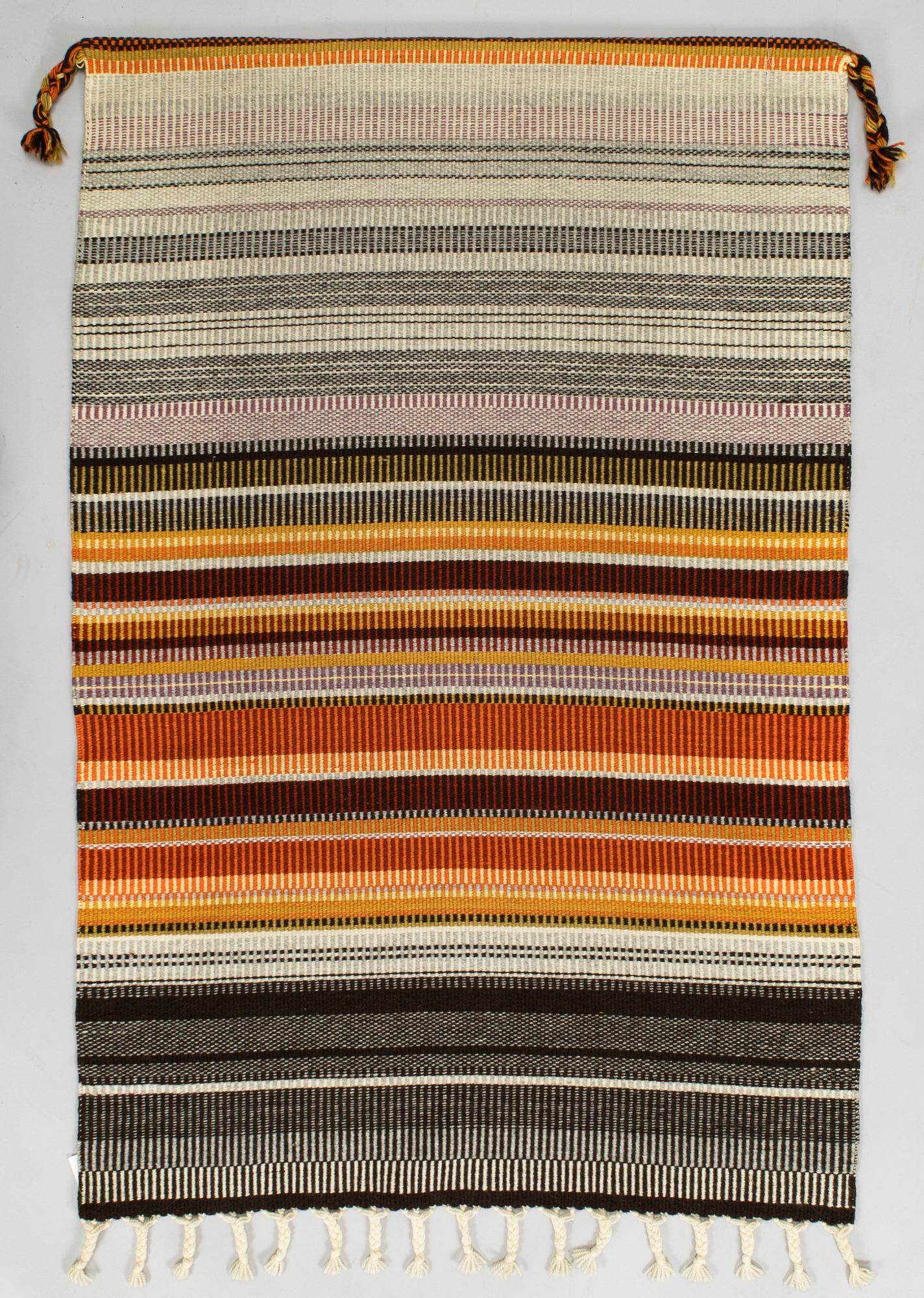 Elsa Montell-Saanio, a Raanu textile 'Campfire' from Lapland. Ca 129 x 85 cm.