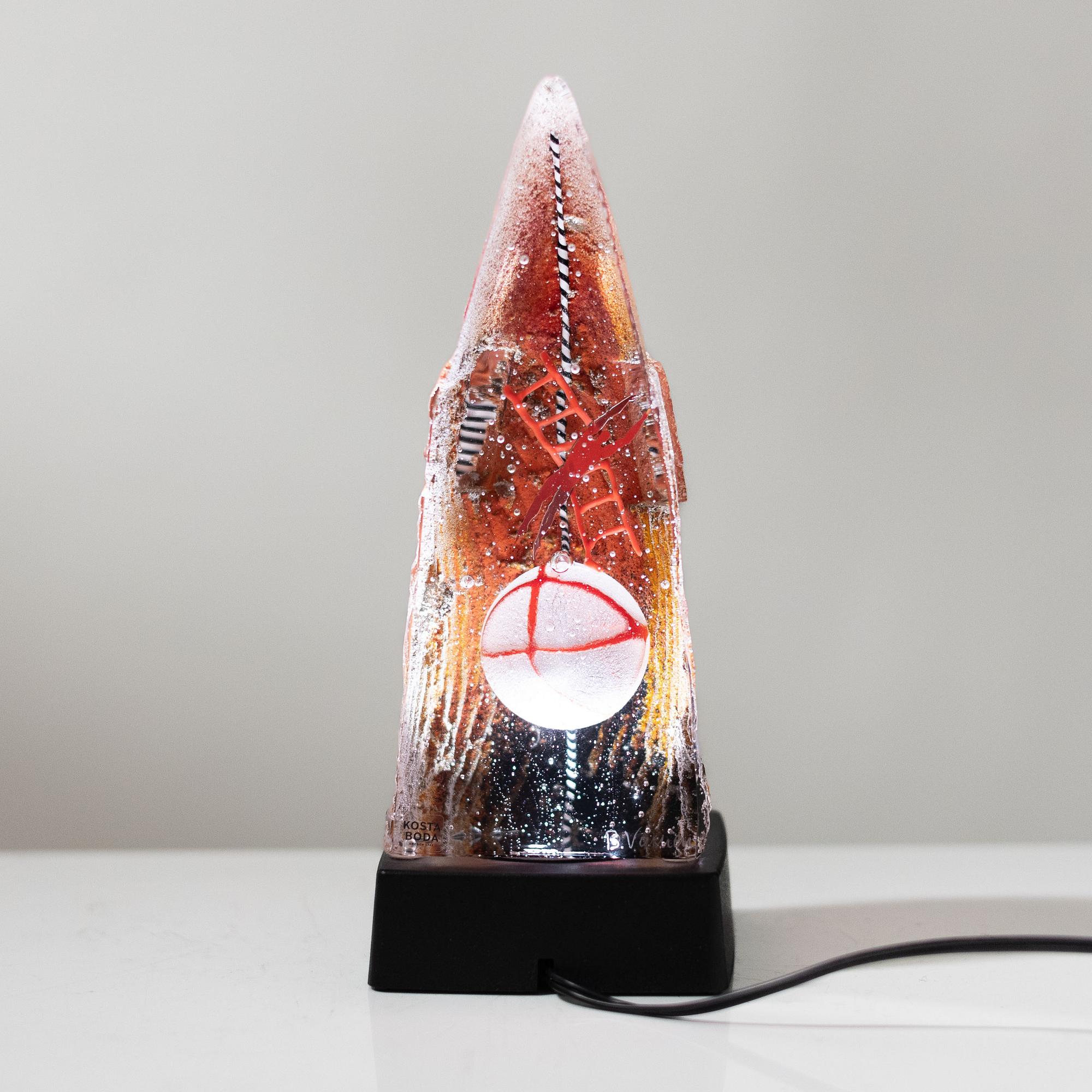 Bertil Vallien, a glass sculpture, Kosta Boda.