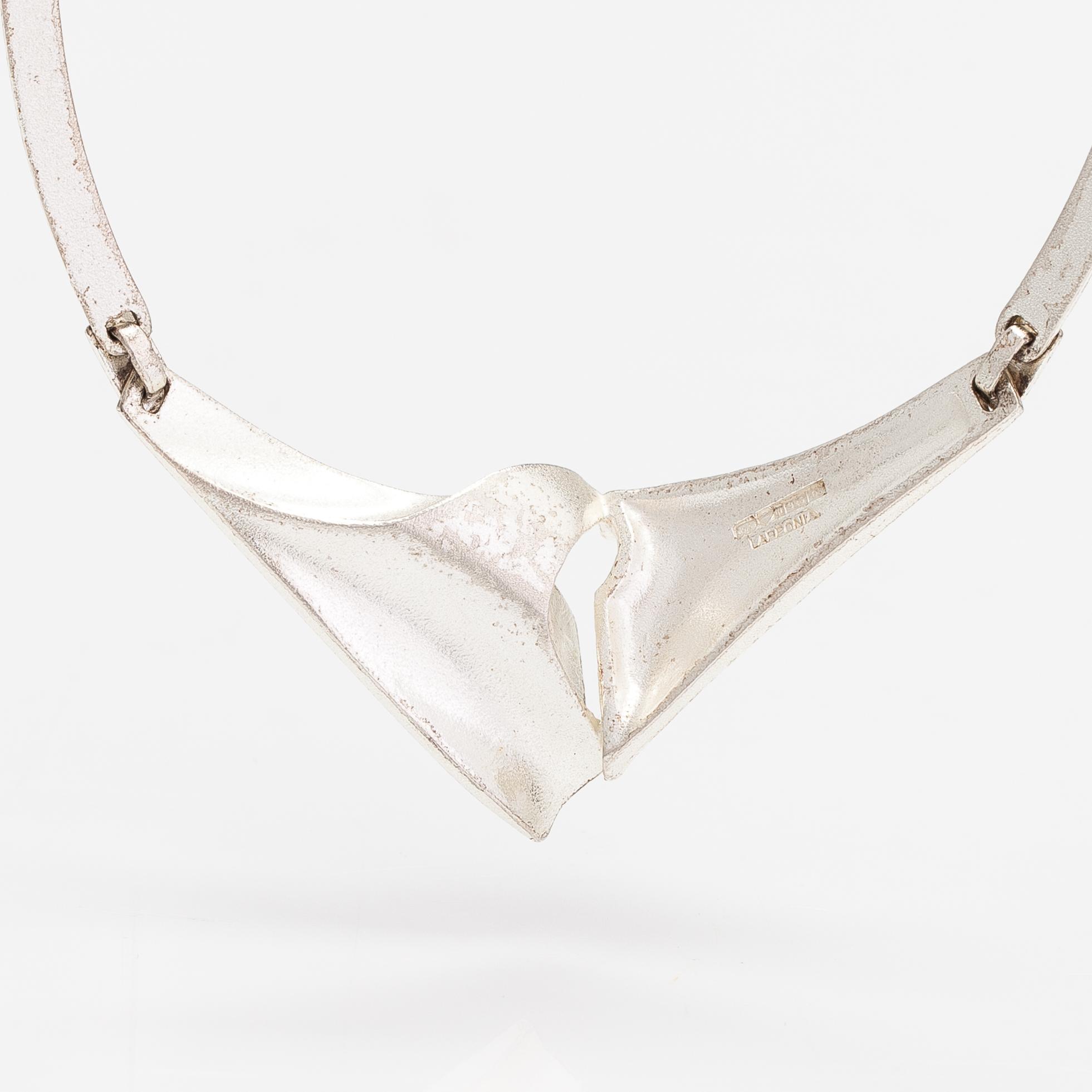 Björn Weckström, Halsband "Albatros", sterlingsilver. Lapponia 1991.