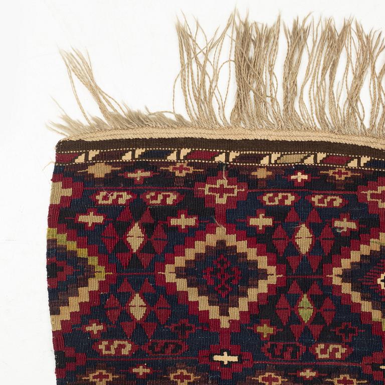 An antique part metal Malataya kilim, The Ottoman Empire, ca 340 x 153 cm.