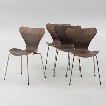 Arne Jacobsen, chairs, 4 pcs, "The Seven", Fritz Hansen.