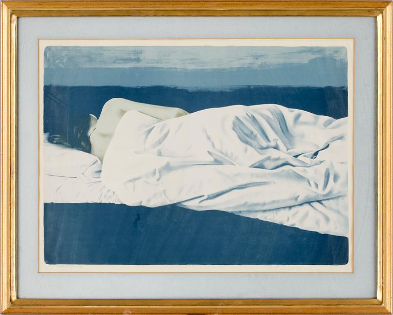 YRJÖ EDELMANN, färglitografi. Sign. EA.