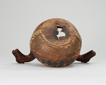 A Norwegian wood bowl, probably 18th century.